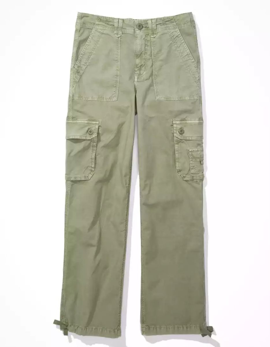 Jean American Eagle AE Snappy Stretch Baggy Cargo Jogger Vert Olive Femme | GZU-20282331